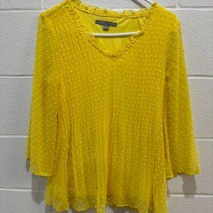 Valerie Stevens Size S yellow Blouse